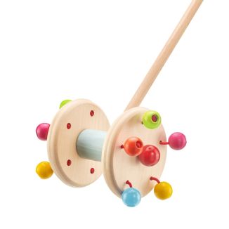 Spielmaterial vom Artikel 62028, Roller, Schiebefigur mit bunten Klapper Kugeln aus Holz, 10 cm Spielmaterial vom Artikel 62028, Roller, Schiebefigur mit bunten Klapper Kugeln aus Holz, 10 cm
