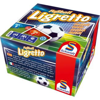 Vorderseite der Verpackung vom Artikel 78720, Ligretto: Fussball, Kartenspiel Vorderseite der Verpackung vom Artikel 78720, Ligretto: Fussball, Kartenspiel