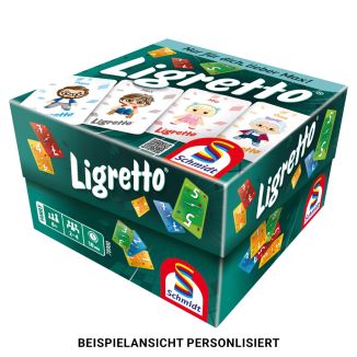 Verpackungsvorderseite aus einem anderen Blickwinkel vom Artikel 78900, Ligretto® Personalisierte Edition, Kartenspiel Verpackungsvorderseite aus einem anderen Blickwinkel vom Artikel 78900, Ligretto® Personalisierte Edition, Kartenspiel