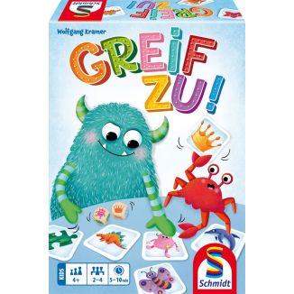 Vorderseite der Verpackung vom Artikel 40681, Greif zu!, Kinderspiel