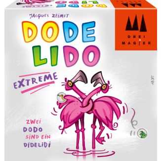 Vorderseite der Verpackung vom Artikel 40889, Drei Magier®: Dodelido Extreme, Kartenspiel