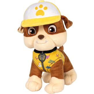 Vorderseite des Plüschartikel 42828, Paw Patrol: Rubble, Summer Edition, 28 cm, Plüsch