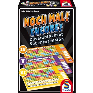 Vorderseite der Verpackung vom Artikel 49345, Noch mal!  - Zusatzblöcke (Nr. IV, V, VI) - Set in einer Schachtel (3 Zusatzblöcke mit jeweils 75 Blatt)