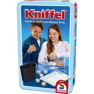 Kniffel®: Reisespiel in der Metalldose