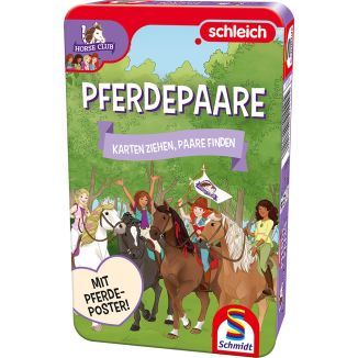 Schleich ®: Horse Club – Pferdepaare, Reisespiel in der Metalldose