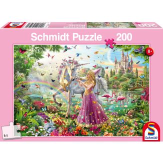 Vorderseite der Verpackung vom Artikel 56197, Schöne Fee im Zauberwald, 200 Teile Kinderpuzzle