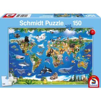 Vorderseite der Verpackung vom Artikel 56355, Lococo Tierwelt, 150 Teile Kinderpuzzle