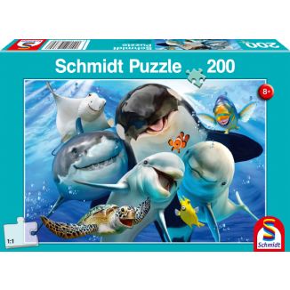 Vorderseite der Verpackung vom Artikel 56360, Unterwasser-Freunde, 200 Teile Kinderpuzzle
