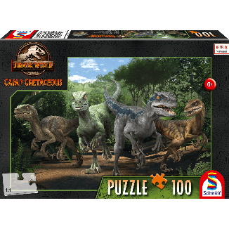 Jurassic World: Camp Cretaceous - Das Velociraptor Rudel, 100 Teile Kinderpuzzle
