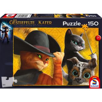 Der gestiefelte Kater und seine Freunde, 150 Teile Kinderpuzzle