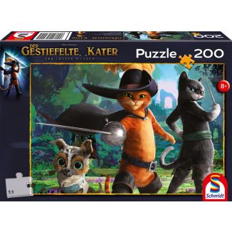 Der gestiefelte Kater - Bereit für ein Gefecht, 200 Teile Kinderpuzzle