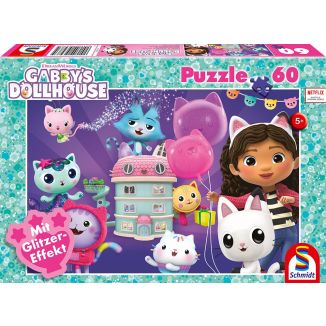 Gabby's Dollhouse: Geburtstagsfeier im Puppenhaus, 60 Teile Kinderpuzzle