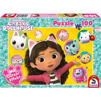 Gabby's Dollhouse: Gabby und ihre Freunde, 100 Teile Kinderpuzzle