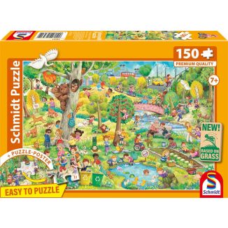Vorderseite der Verpackung vom Artikel 56531, Spiel, Spaß und Umweltschutz, 150 Teile, Eco-Friendly, Gras Kinderpuzzle