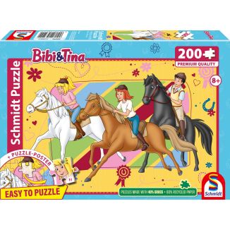 Vorderseite der Verpackung vom Artikel 56544, Bibi & Tina: Pferdeliebe, 200 Teile Kinderpuzzle Vorderseite der Verpackung vom Artikel 56544, Bibi & Tina: Pferdeliebe, 200 Teile Kinderpuzzle