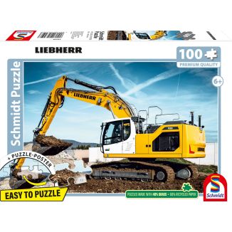 Vorderseite der Verpackung vom Artikel 56550, LIEBHERR: Raupenbagger R928, 100 Teile Kinderpuzzle Vorderseite der Verpackung vom Artikel 56550, LIEBHERR: Raupenbagger R928, 100 Teile Kinderpuzzle