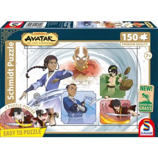 Vorderseite der Verpackung vom Artikel 56555, Avatar: Die vier Elemente, 150 Teile, Eco-Friendly ,Gras Kinderpuzzle