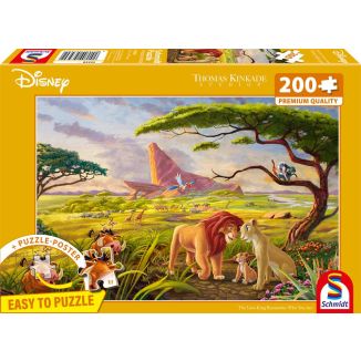 Vorderseite der Verpackung vom Artikel 56560, Thomas Kinkade Studios: Disney - The Lion King Remember Who You Are, 200 Teile, Eco-Friendly, Gras Puzzle