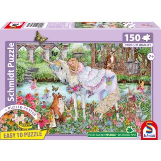 Vorderseite der Verpackung vom Artikel 56587, Einhornprinzessin, 150 Teile Kinderpuzzle