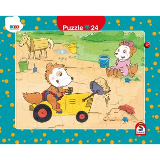 Bobo Siebenschläfer: 2 Kinder Rahmenpuzzle, 24 Teile/ 40 Teile