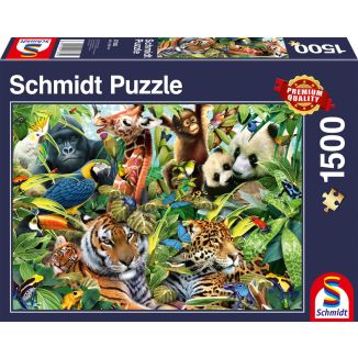 Kunterbunte Tierwelt, 1.500 Teile Puzzle
