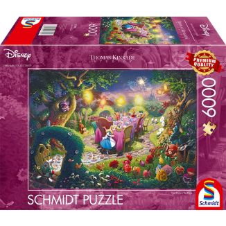 Thomas Kinkade Studios: Disney Dreams Collection - Alice in Wonderland, Mad Hatter’s Tea Party, 6.000 Teile Puzzle