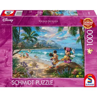 Thomas Kinkade Studios: Disney Dreams Collection - Minnie & Mickey in Hawaii, 1.000 Teile Puzzle