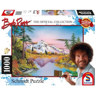 Vorderseite der Verpackung vom Artikel 57535, Bob Ross: Spiegelungen, 1.000 Teile Puzzle
