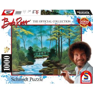 Vorderseite der Verpackung vom Artikel 57536, Bob Ross: Abgelegene Brücke, 1.000 Teile Puzzle