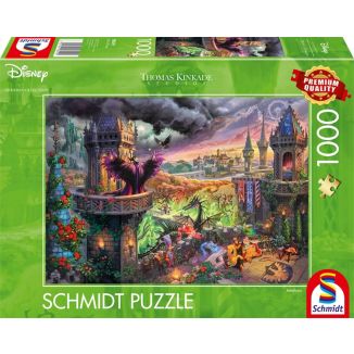 Vorderseite der Verpackung vom Artikel 58029, Thomas Kinkade Studios: Disney Dreams Collection - Maleficent, 1.000 Teile Puzzle
