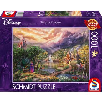 Vorderseite der Verpackung vom Artikel 58037, Thomas Kinkade Studios: Disney Dreams Collection - Snow White and the Queen (Schneewittchen und die Königin), 1.000 Teile Puzzle