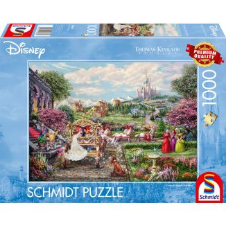Vorderseite der Verpackung vom Artikel 58038, Thomas Kinkade Studios: Disney Dreams Collection - Cinderella Happily Ever After (Aschenputtel - Glücklich bis ans Ende), 1.000 Teile