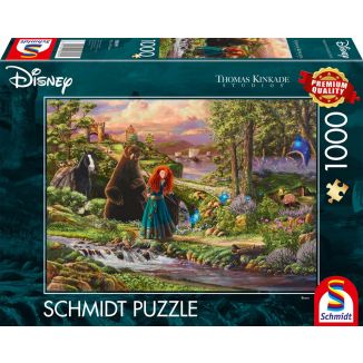 Vorderseite der Verpackung vom Artikel 58039, Thomas Kinkade Studios: Disney Dreams Collection - Brave - Merida – Legende der Highlands (Brave - Merida - Legende der Highlands), 1.000 Teile Puzzle