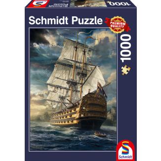Verpackungsvorderseite aus einem anderen Blickwinkel vom Artikel 58153, Segel gesetzt, 1.000 Teile Puzzle