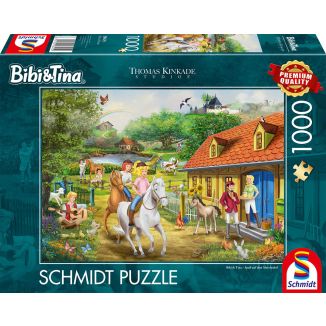 Thomas Kinkade Studios: Bibi & Tina – Spaß auf dem Martinshof, 1.000 Teile Puzzle