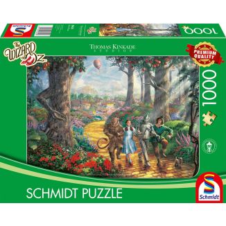 Thomas Kinkade Studios:  
Der Zauberer von Oz, Warner Bros. - Follow the Yellow Brick Road, 1.000 Teile Puzzle
