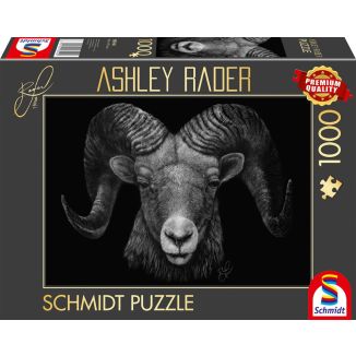 Vorderseite der Verpackung vom Artikel 58540, Ashley Rader: Dominance - Widder, Im Zeichen des Feuers, 1.000 Teile Puzzle Vorderseite der Verpackung vom Artikel 58540, Ashley Rader: Dominance - Widder, Im Zeichen des Feuers, 1.000 Teile Puzzle