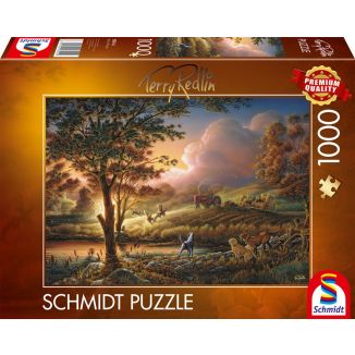 Vorderseite der Verpackung vom Artikel 58544, Terry Redlin: Sonnengold über reifen Feldern, 1.000 Teile Puzzle
