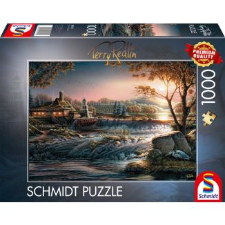 Vorderseite der Verpackung vom Artikel 58545, Terry Redlin: Lichter in der Wildnis, 1.000 Teile Puzzle