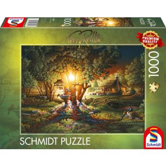 Vorderseite der Verpackung vom Artikel 58547, Terry Redlin: Prächtiges Frühlingsleuchten, 1.000 Teile Puzzle