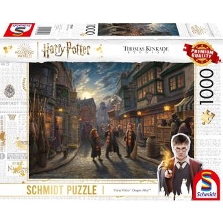 Vorderseite der Verpackung vom Artikel 58548, Thomas Kinkade Studios: Harry Potter™ Diagon Alley™, 1.000 Teile Puzzle