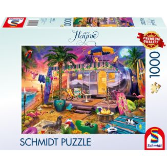 Vorderseite der Verpackung vom Artikel 58573, Jeff Haynie: Mit dem Wohnwagen am Meer, 1.000 Teile Puzzle