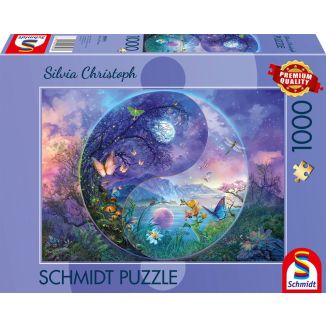 Vorderseite der Verpackung vom Artikel 58593, Silvia Christoph: Yin & Yang Fantastische Insektenwelt, 1.000 Teile Puzzle