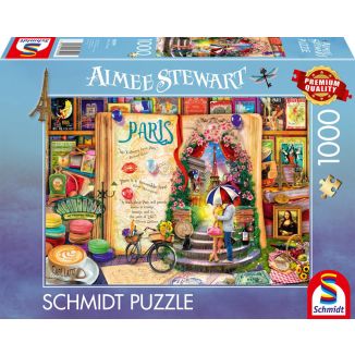 Vorderseite der Verpackung vom Artikel 58599, Aimee Stewart: Erinnerungen an Paris, 1.000 Teile Puzzle