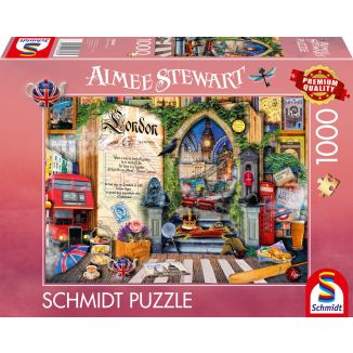 Vorderseite der Verpackung vom Artikel 58606, Aimee Stewart: Erinnerungen an London, 1.000 Teile Puzzle