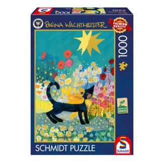 Rosina Wachtmeister: Katze im Bl&uuml;tenmeer, 1.000 Teile Puzzle