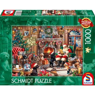 Vorderseite der Verpackung vom Artikel 58872, Gemütliche Weihnachten, 1.000 Teile Puzzle