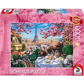 Vorderseite der Verpackung vom Artikel 58876, Frühstück in Paris, 1.000 Teile Puzzle