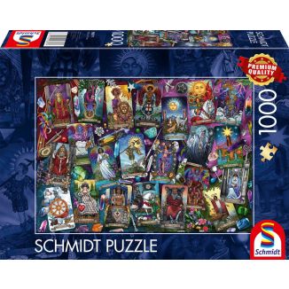 Vorderseite der Verpackung vom Artikel 58879, Geheimnisvolle Tarotkarten, 1.000 Teile Puzzle