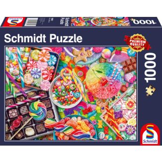 Vorderseite der Verpackung vom Artikel 58961, Candylicious, 1.000 Teile Puzzle